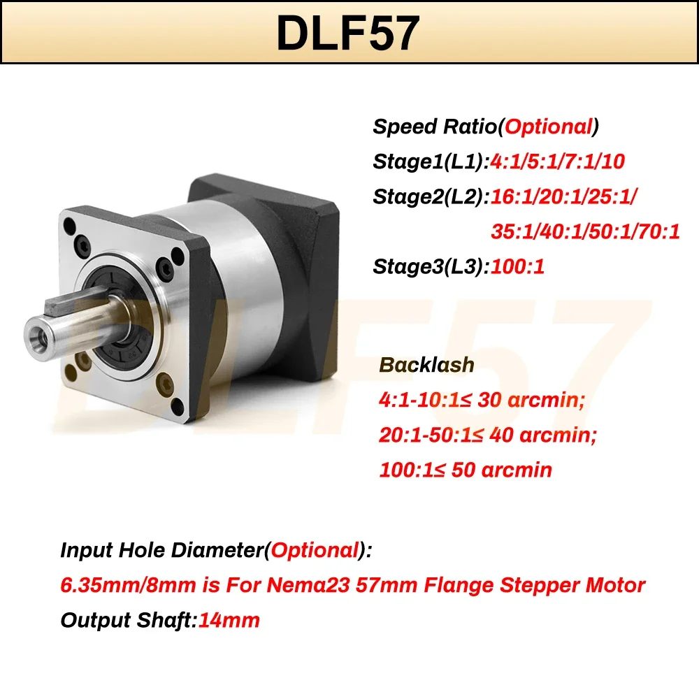 6.35/8/11/14Mm Input Planetary - Planetary Gearbox Reducer Nema 23 34 recension och pris