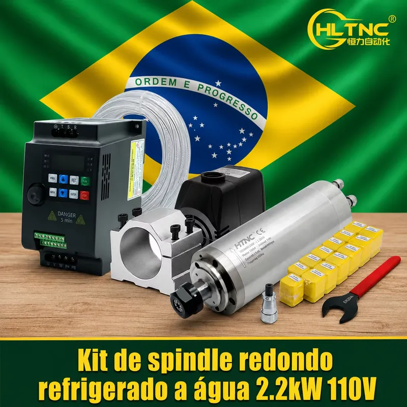Brazil Shipped 2.2kw 220V 110V - 2.2Kw Water Cooled Spindle Kit Vfd recension och pris